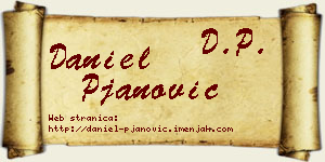 Daniel Pjanović vizit kartica